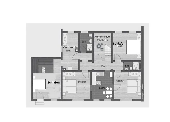 4 Bedrooms, 2 Bathrooms, Kitchen, Terrace - 10 Min To Fairground شقة دوسلدورف